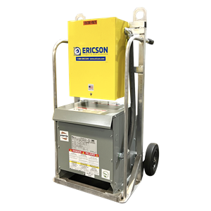 Power Transformation Unit PTU, e-cart from Ericson Manufacturing, front view.